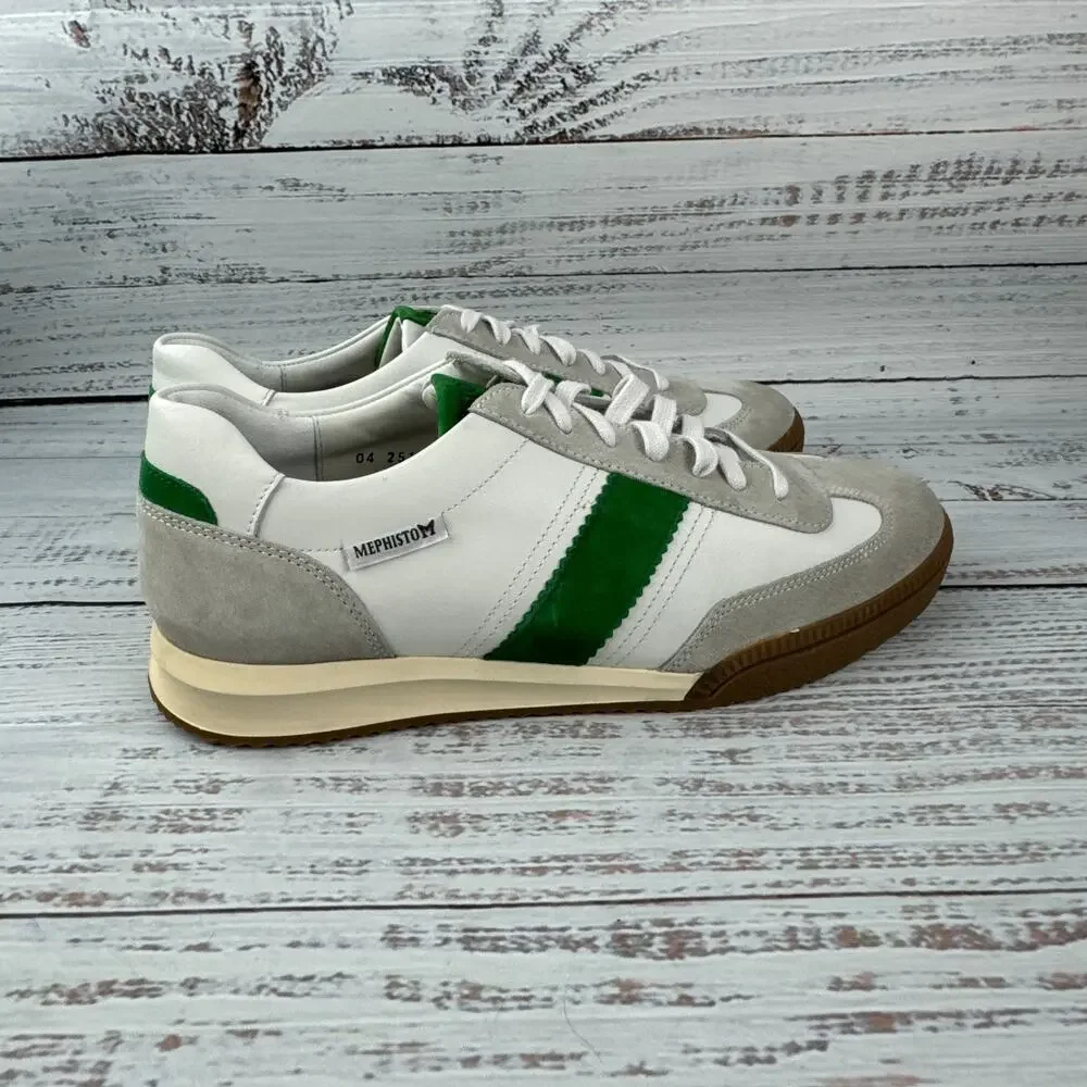 Mephisto Elyo Mens US 8 Sneakers Stone Suede Leather